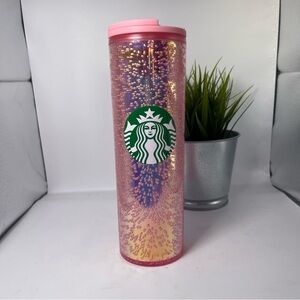 Starbucks Pink Iridescent Champagne Bubbles‎ Tumbler 16 oz
